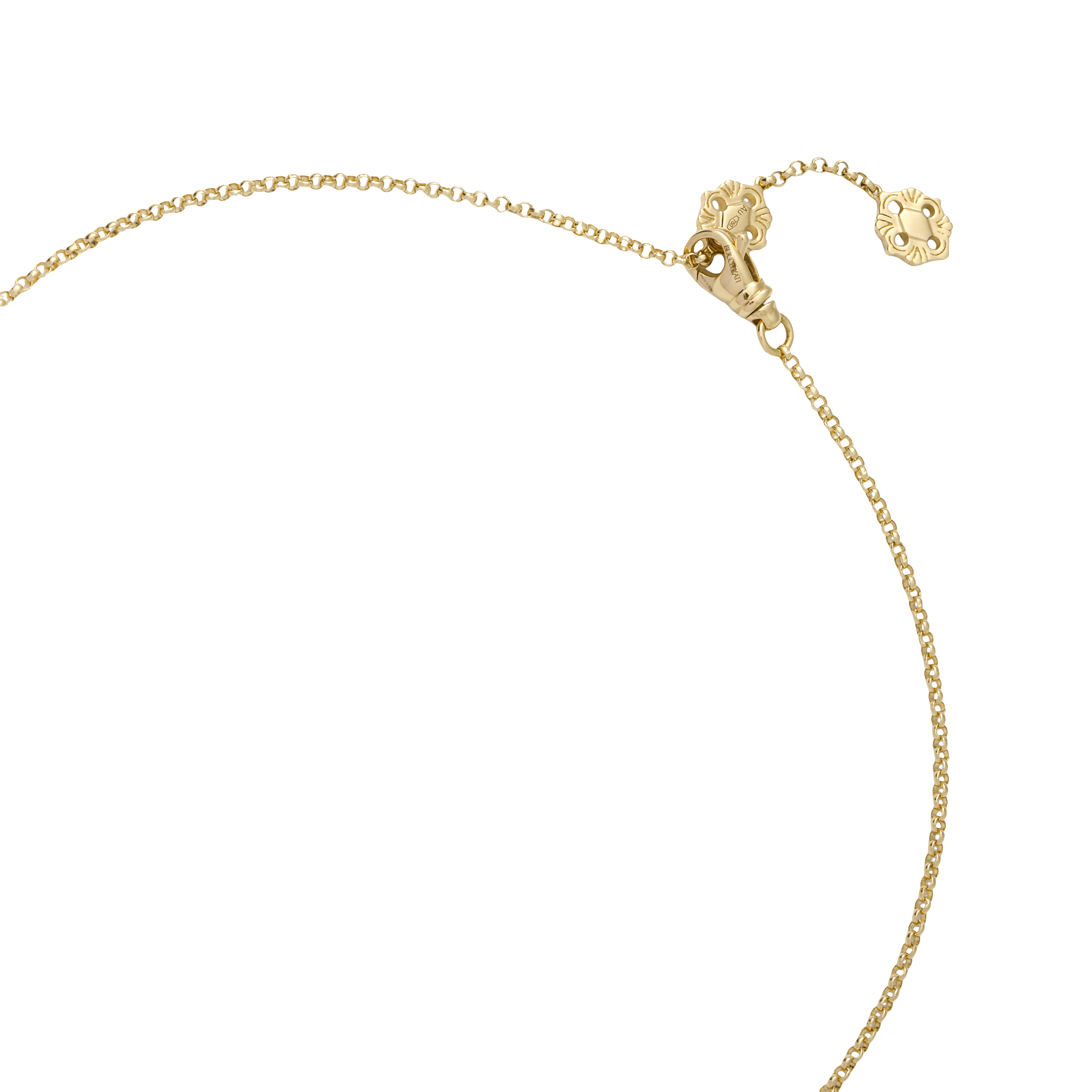 Shop (W) BUCCELLATI Opera Tulle 復古雕花琺瑯小項鍊 女款 JAUPEN014934