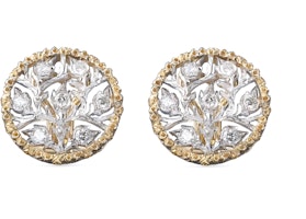 (Women) Buccellati Ramage Diamond Pave Openwork Gold Platinum Earrings for Women. JAUEAR009037 (Women) Buccellati Ramage Diamond Pave Openwork Gold Platinum Earrings for Women. JAUEAR009037