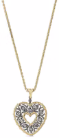 Order (W) BUCCELLATI RAMAGE 心形鑽石吊墜(金及白金)女款 JAUPEN012757