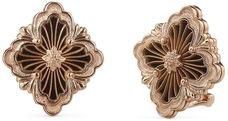 (W) BUCCELLATI 玫瑰金扇形縞瑪瑙耳環 女款 JAUEAR017808 Lookbook (W) BUCCELLATI 玫瑰金扇形縞瑪瑙耳環 女款 JAUEAR017808