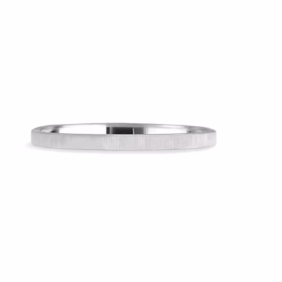 (Women) BUCCELLATI Silver Platinum Bangle Bracelet with Minimalist Design. JAUBRA006816