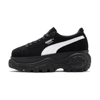 (W) Buffalo Puma Suede Platform 'Black'