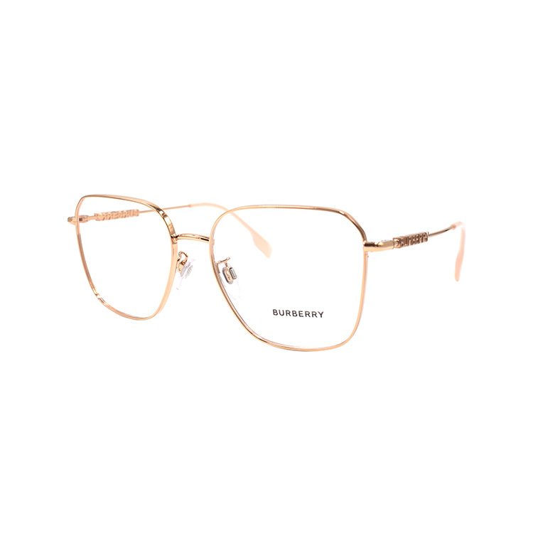 (Women) BURBERRY  B Logo Optical Glasses 1382D Rose Gold Holiday Travel Edition B1382-D-1337