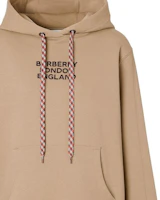 Sizing (W) Burberry 米色字母印花連帽套頭衫衛衣 80208321