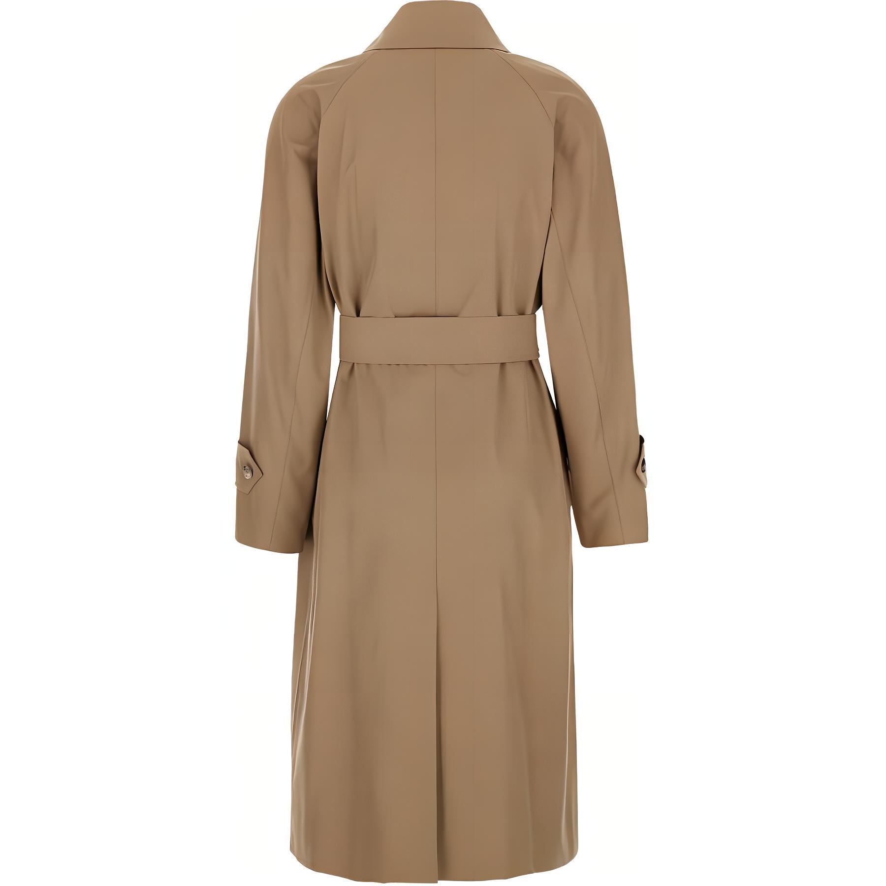 (Women) Burberry  Beige Belted Long Sleeve Trench Coat with Buttoned Collar. 80978331 圖 3