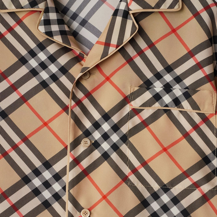 (Women) Burberry  Beige Check Single-Breasted Long Sleeve Shirt. 80945351 圖 7