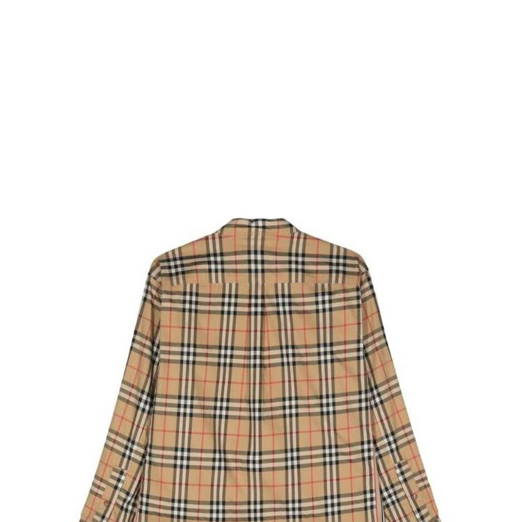 (Women) Burberry  Beige Checkered Button-Up Long-Sleeve Shirt. 80831461 圖 6