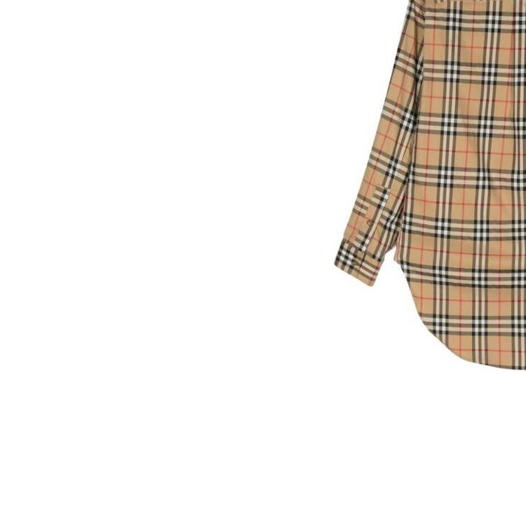 (Women) Burberry  Beige Checkered Button-Up Long-Sleeve Shirt. 80831461 圖 7