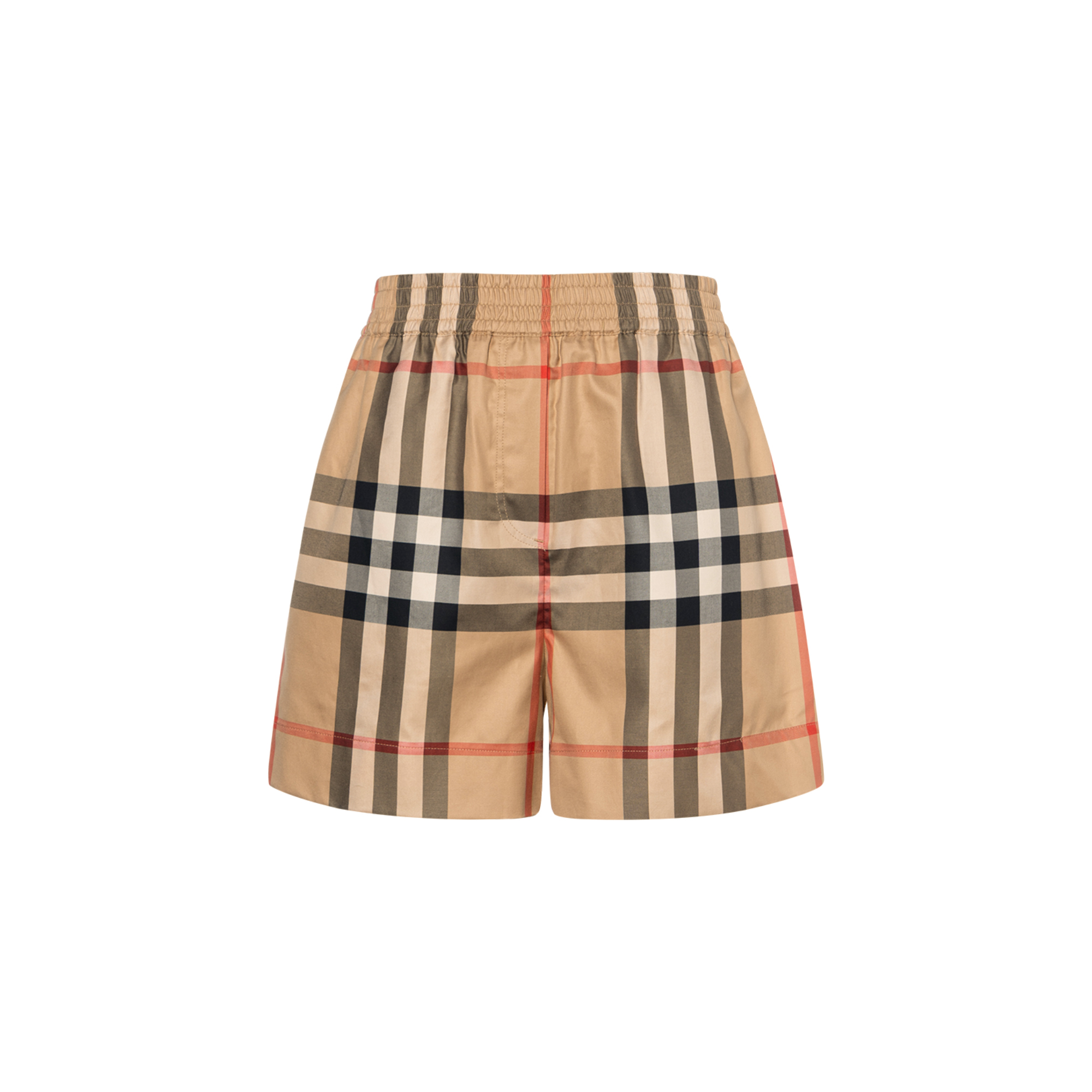 (Women) Burberry  Beige Checkered Print Casual Shorts. 80710911