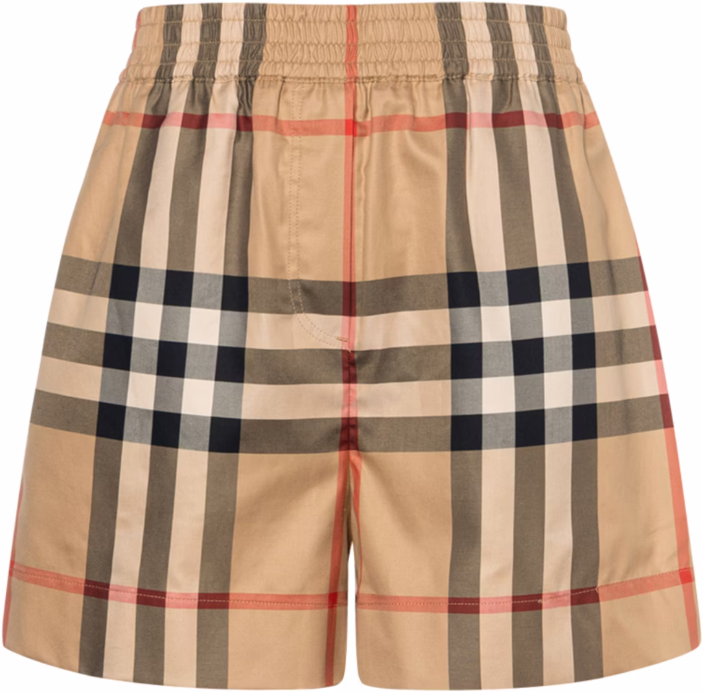 women-burberry-beige-checkered-print-casual-shorts-80710911