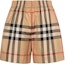 Lookbook (W) 博柏利 米色格纹休闲短裤 80710911