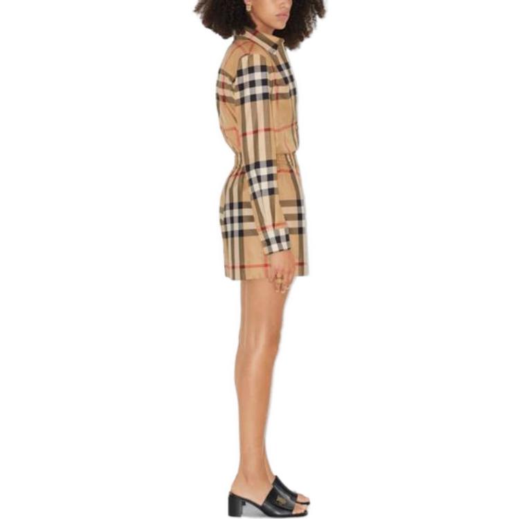 Purchase (W) 버버리 베이지 체크 패턴 캐주얼 반바지. 80710911