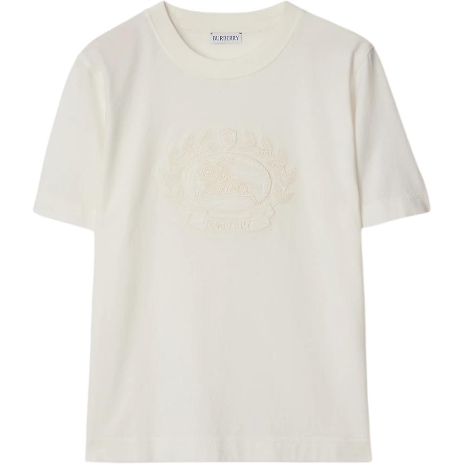 (Women) Burberry  Beige Crew Neck Short Sleeve T-Shirt 80936511 圖 2