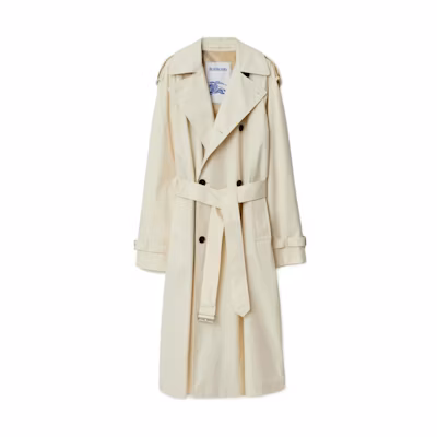 (Women) Burberry Beige Double-Breasted Belted Trench Coat Spring Outerwear. 80808631