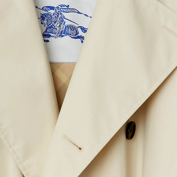 Details for (W) Burberry Gabardina Beige Cruzada con Cinturón Chaqueta de Primavera. 80808631