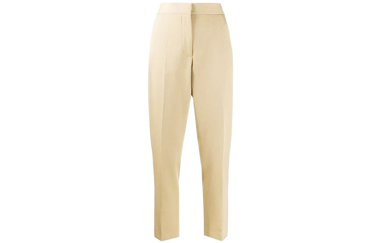(Women) Burberry  Beige Loose-Fit Pleated Casual Pants. 45626751