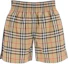 Buy (Women) Burberry Beige Plaid Mid-Rise Relaxed Fit Elastic Shorts 80831471