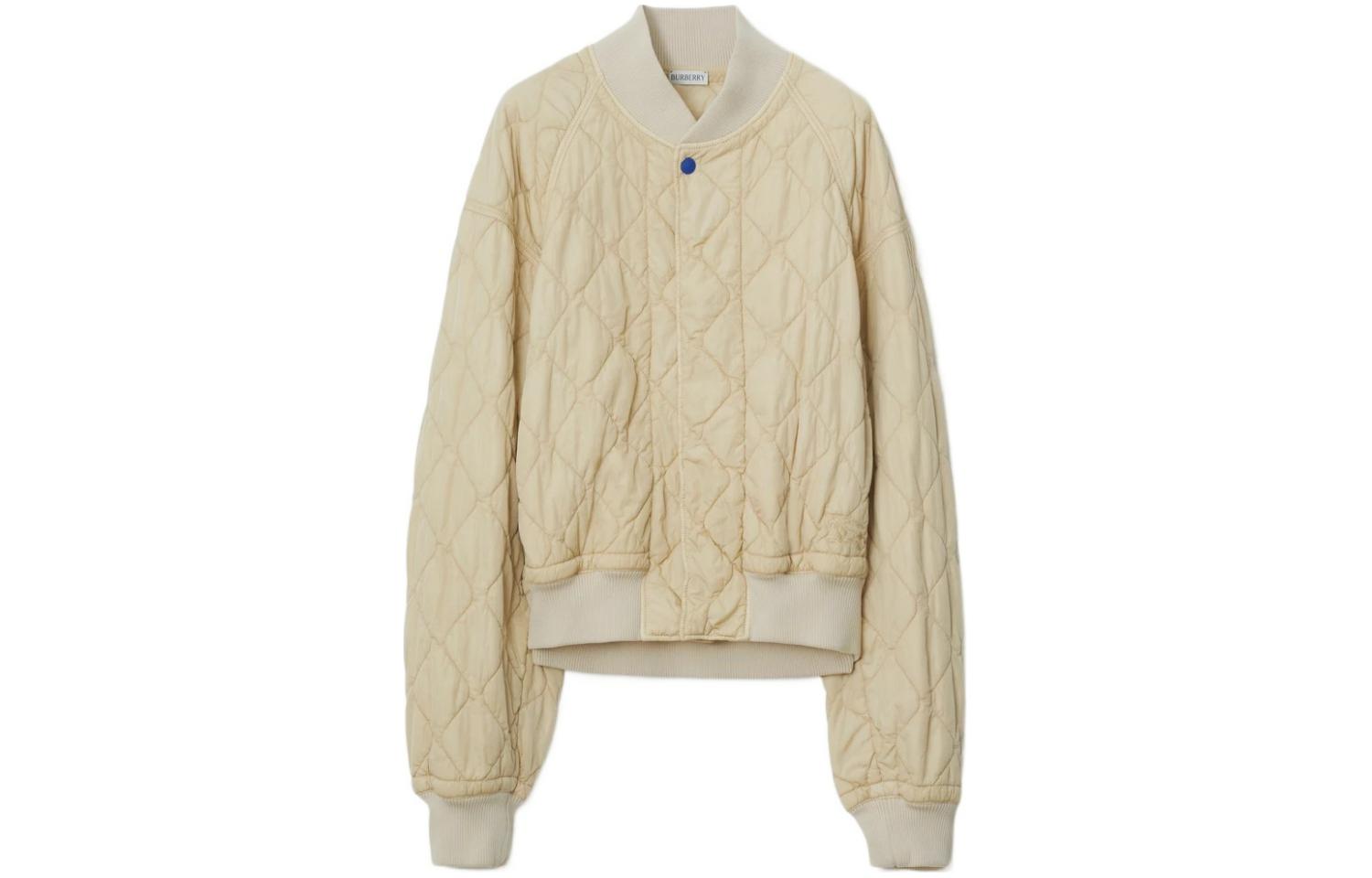 (Women) Burberry  Beige Quilted Single-Breasted Cotton Jacket. 80811181