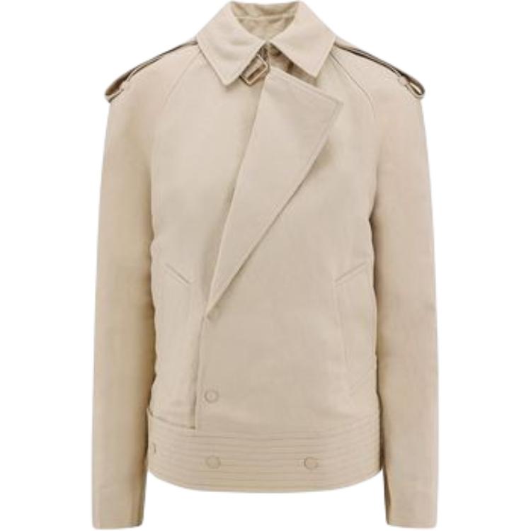 (Women) Burberry  Beige Single-Breasted Long-Sleeve Jacket Coat. 80873491
