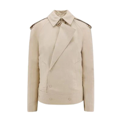 (Women) Burberry Beige Single-Breasted Long-Sleeve Jacket Coat. 80873491