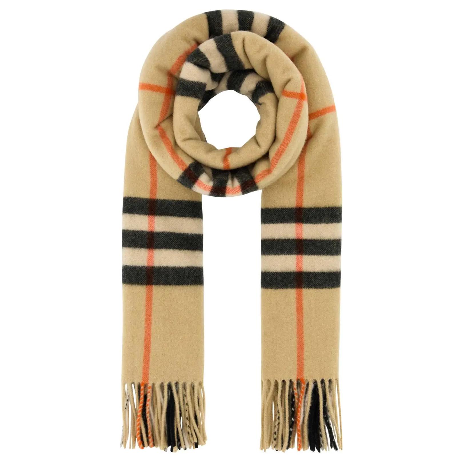 (Women) Burberry  Beige Striped Check Wool Scarf 8085931A2021 圖 2
