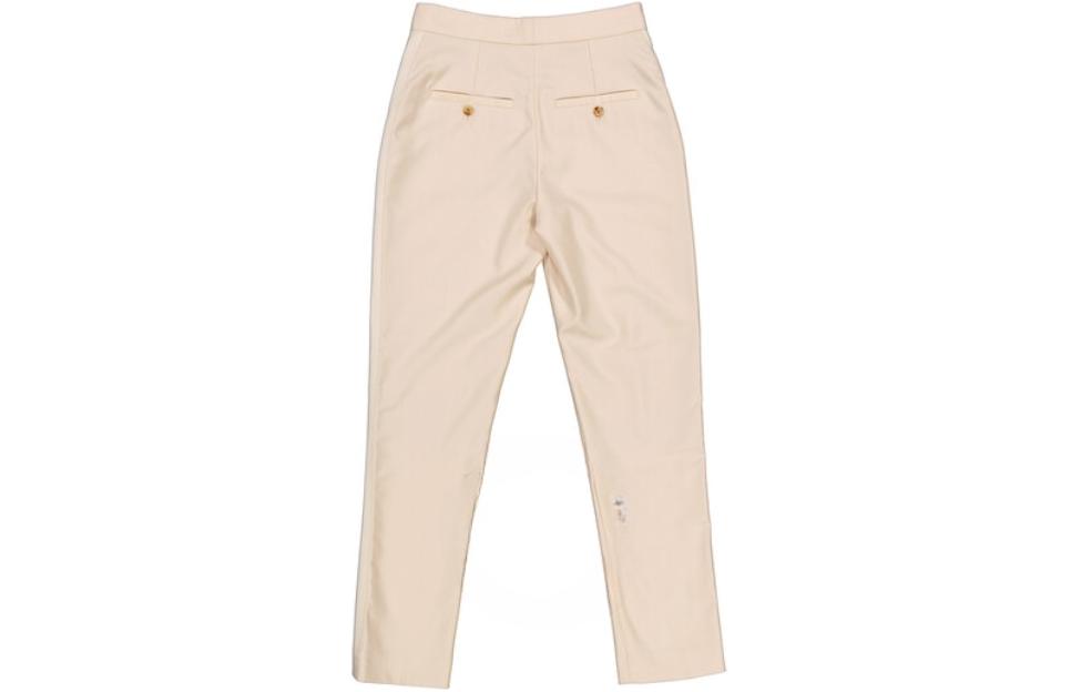 (Women) Burberry  Beige Zip-Straight Cropped Casual Pants. 45626581 圖 3
