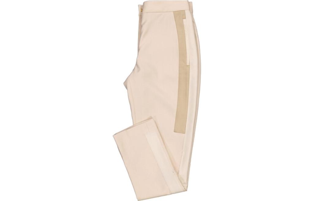 (Women) Burberry  Beige Zip-Straight Cropped Casual Pants. 45626581 圖 4