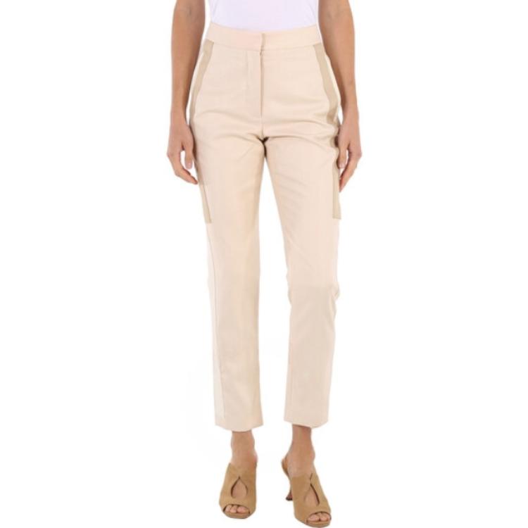 (Women) Burberry  Beige Zip-Straight Cropped Casual Pants. 45626581 圖 5