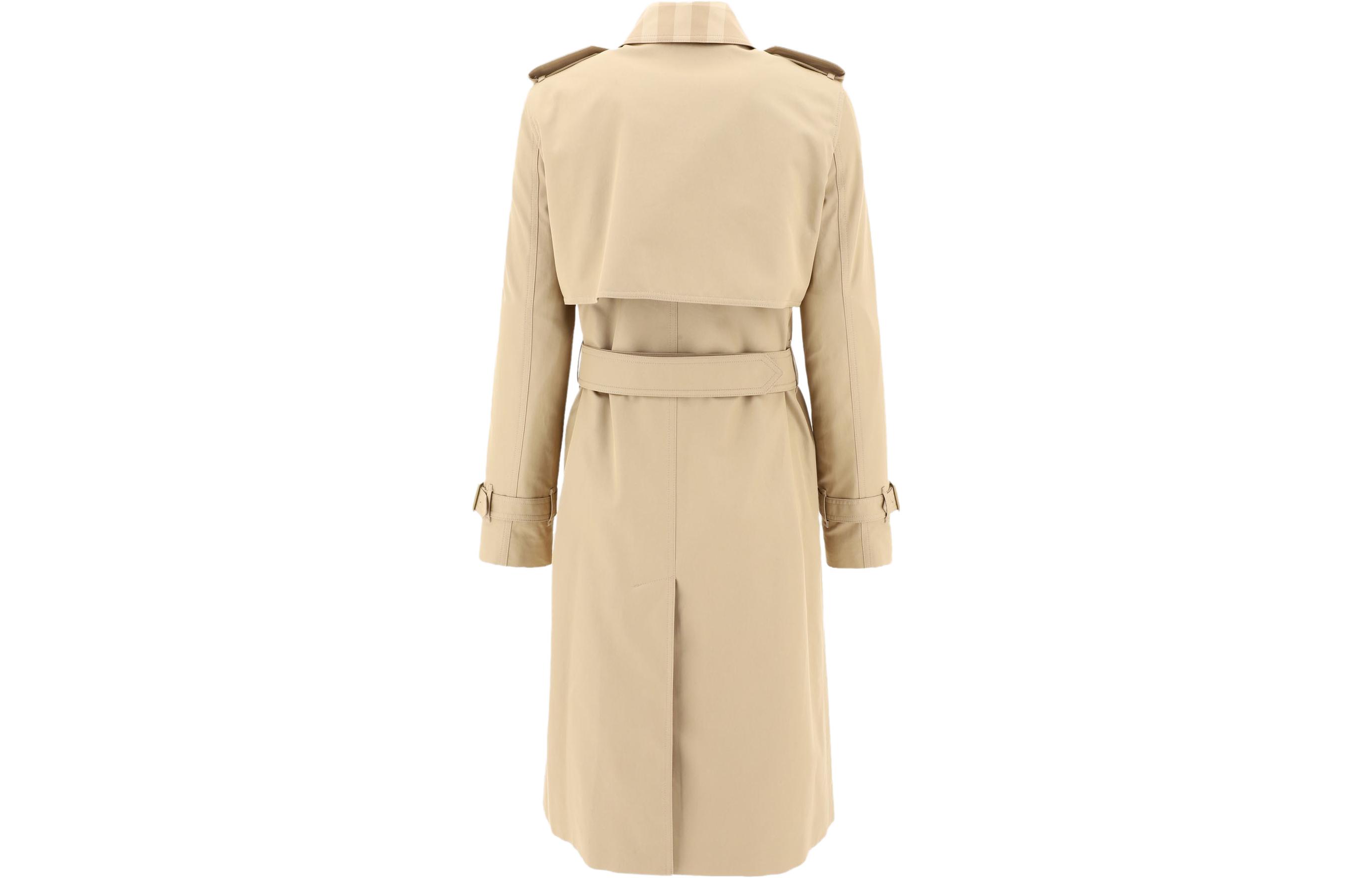 (Women) Burberry  Belted Trench Coat Khaki - Classic Mid-Length Outerwear 80658021 圖 3