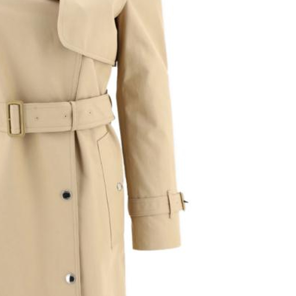 (Women) Burberry  Belted Trench Coat Khaki - Classic Mid-Length Outerwear 80658021 圖 7