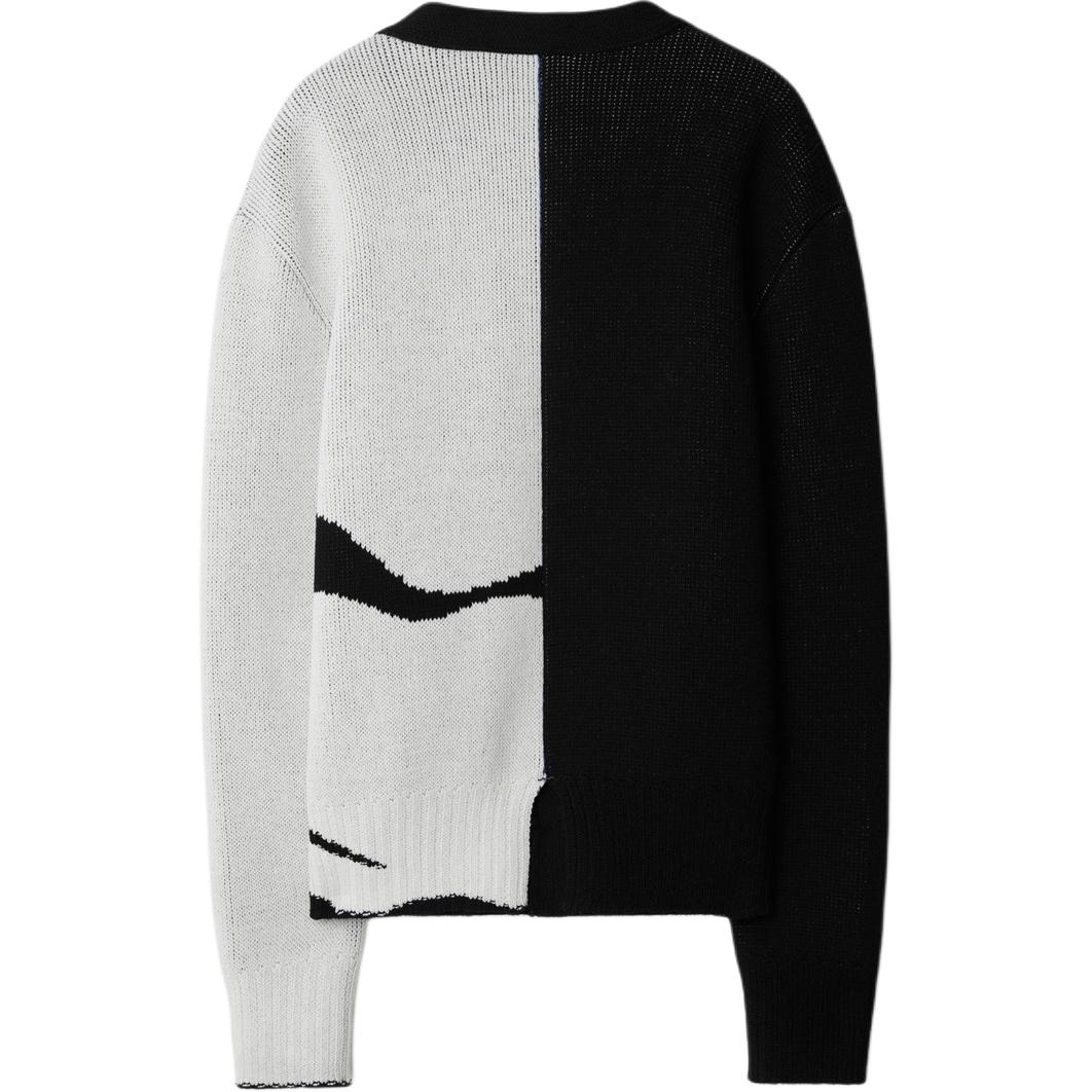Lookbook (Women) Burberry  Black & White Pattern Knit Cardigan Long Sleeve Casual Sweater. 80963391