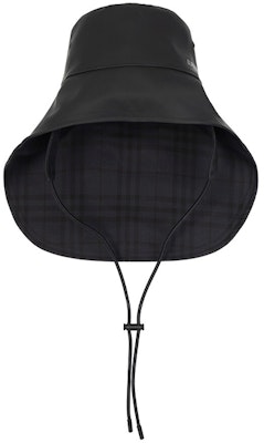(Women) Burberry Black Bucket Hat with Logo and Inner Vintage Check Details. 8040472 Buy (Women) Burberry Black Bucket Hat with Logo and Inner Vintage Check Details. 8040472