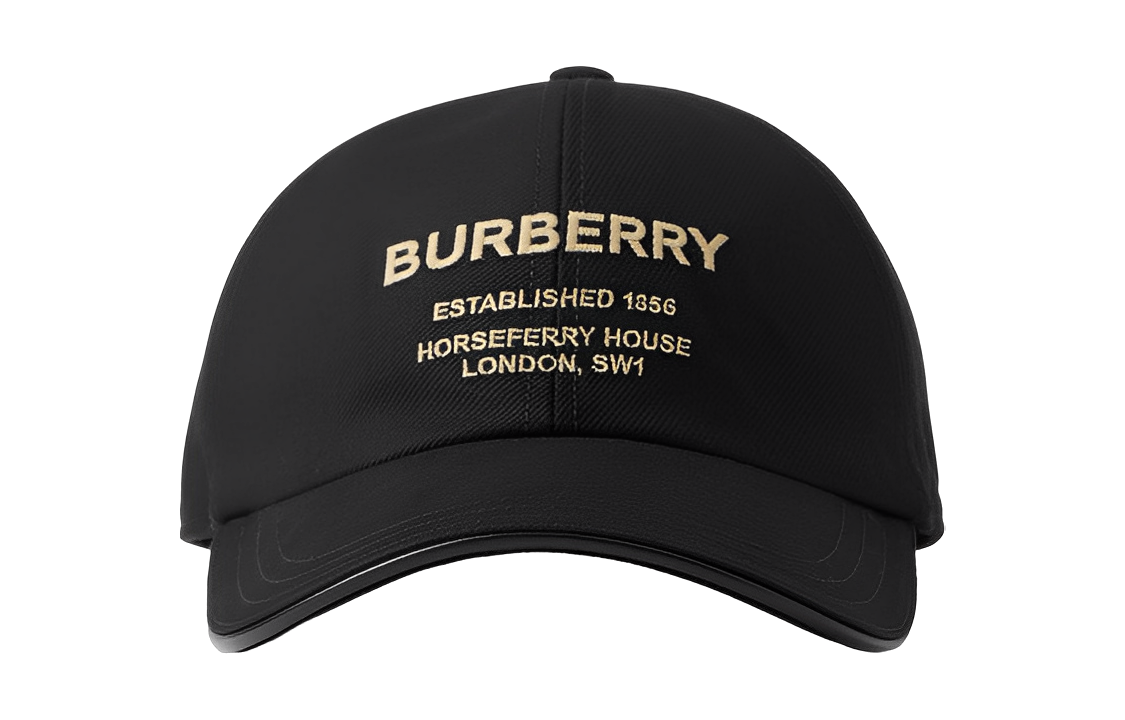 Lookbook (Women) Burberry  Black Cap with Letter Logo Design. 80680341