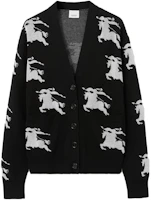 (Women) Burberry Black Cardigan Sweater with Animal Embroidery Print. 80703271 (Women) Burberry Black Cardigan Sweater with Animal Embroidery Print. 80703271