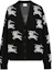 Order (W) Burberry 黑色針織開衫毛衣帶動物刺繡圖案。 80703271