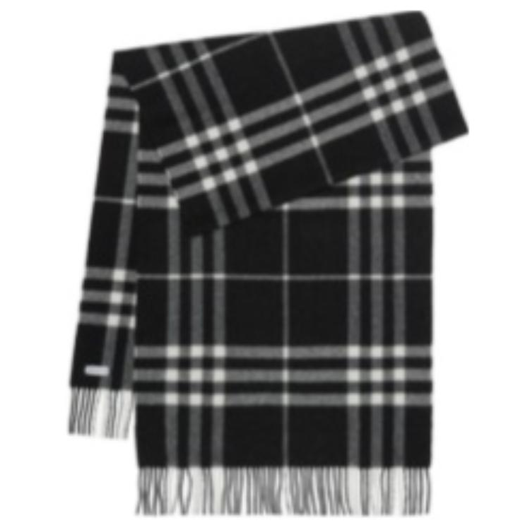 (Women) Burberry  Black Cashmere Scarf with Logo Design. 80947391 圖 2