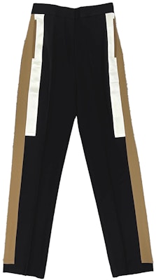 (Women) Burberry Black Colorblock Stripe Zip Casual Pants 45626111 Order (Women) Burberry Black Colorblock Stripe Zip Casual Pants 45626111