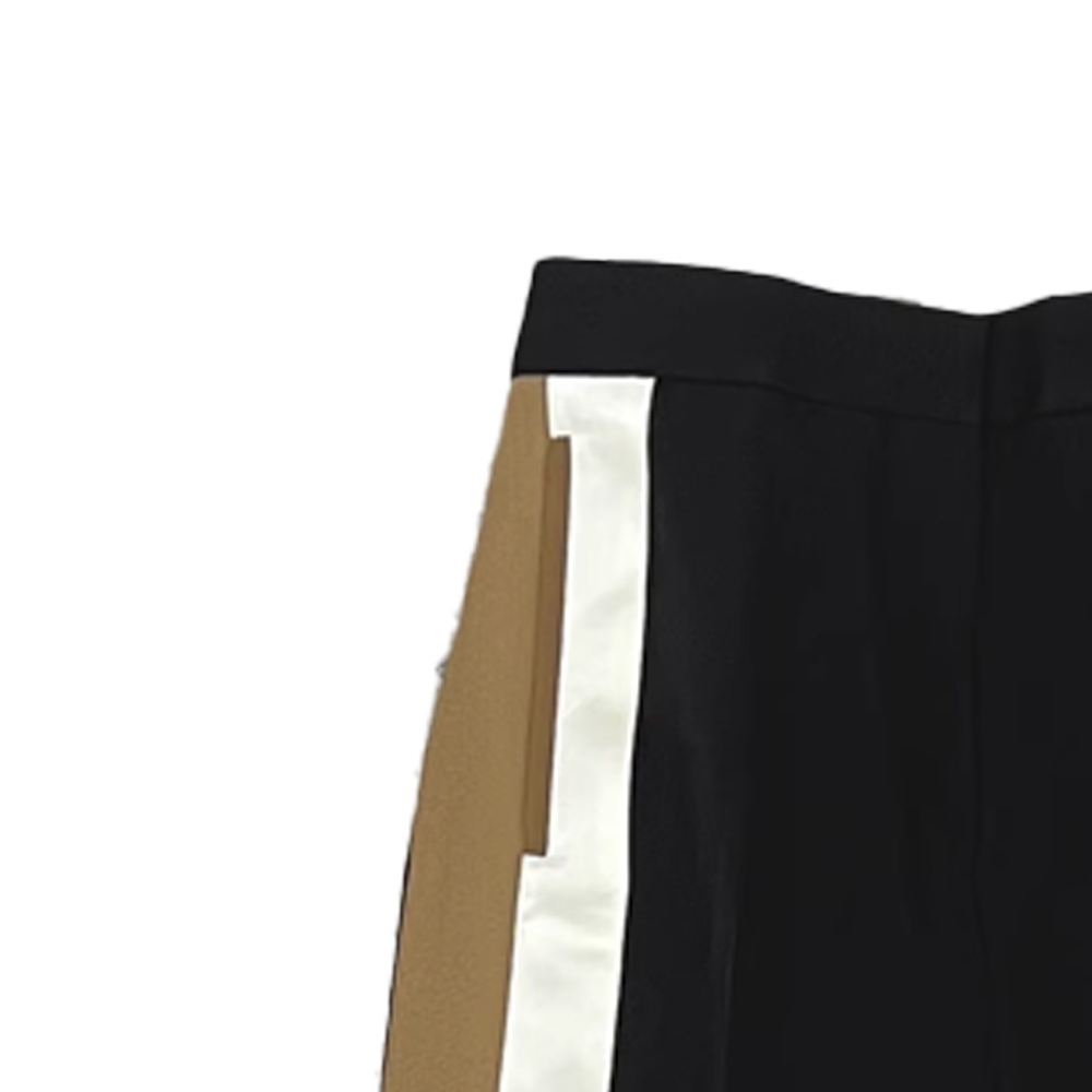 Lookbook (Women) Burberry  Black Colorblock Stripe Zip Casual Pants 45626111