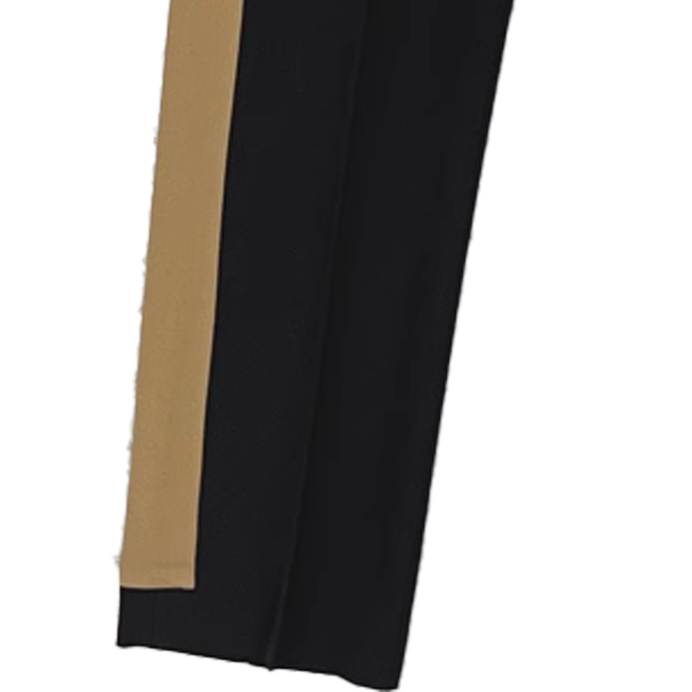 Sizing (Women) Burberry  Black Colorblock Stripe Zip Casual Pants 45626111