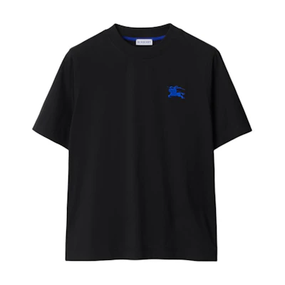 (Women) Burberry Black Crewneck T-Shirt with Embroidered Logo. 80849731