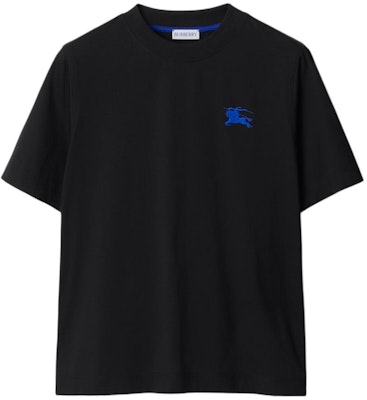 (W) Camiseta Negra Burberry Cuello Redondo con Logo Bordado. 80849731 Order (W) Camiseta Negra Burberry Cuello Redondo con Logo Bordado. 80849731