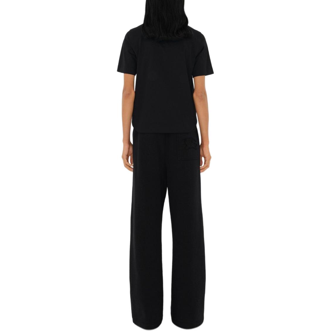 Purchase (W) 버버리 블랙 로고 자수 크루넥 티셔츠. 80849731