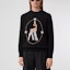 Purchase (Women) Burberry Black Deer Intarsia Wool-Blend Sweater Pullover. 80506121