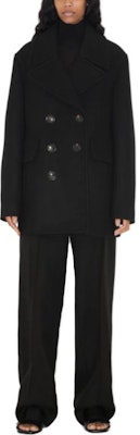 (W) バーバリー ブラック ダブルブレスト ロングトレンチコート ラペルカラー付き. 80726841 Lookbook (W) バーバリー ブラック ダブルブレスト ロングトレンチコート ラペルカラー付き. 80726841