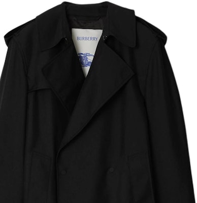 (W) Burberry Gabardina Larga Negra Cruzada Doble Botonadura 80888221 Shop (W) Burberry Gabardina Larga Negra Cruzada Doble Botonadura 80888221