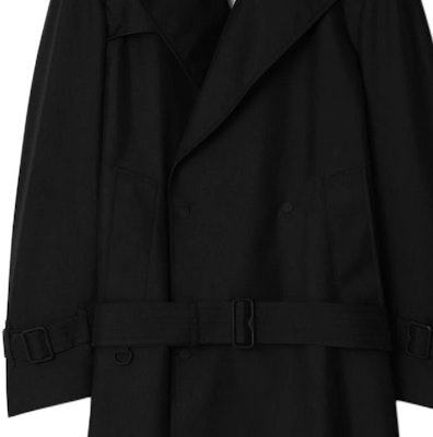 (W) Burberry Gabardina Larga Negra Cruzada Doble Botonadura 80888221 Purchase (W) Burberry Gabardina Larga Negra Cruzada Doble Botonadura 80888221