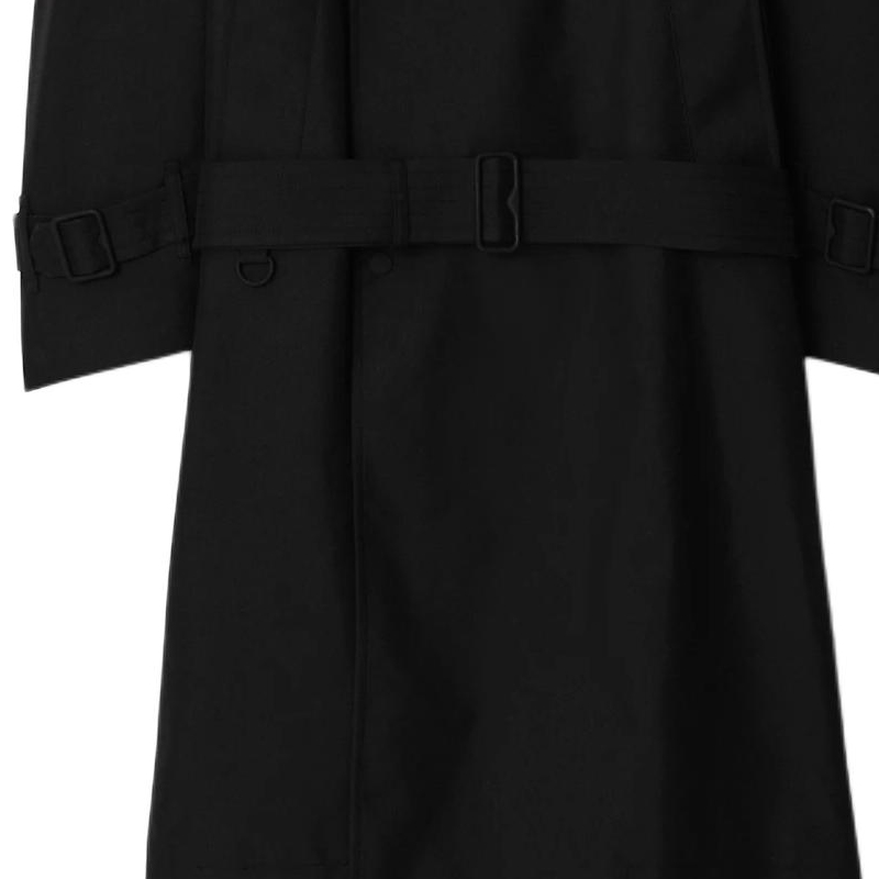 Details for (W) Burberry Gabardina Larga Negra Cruzada Doble Botonadura 80888221