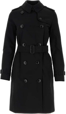 (Women) Burberry Black Double-Breasted Mid-Length Trench Coat. 80794091 Order (Women) Burberry Black Double-Breasted Mid-Length Trench Coat. 80794091