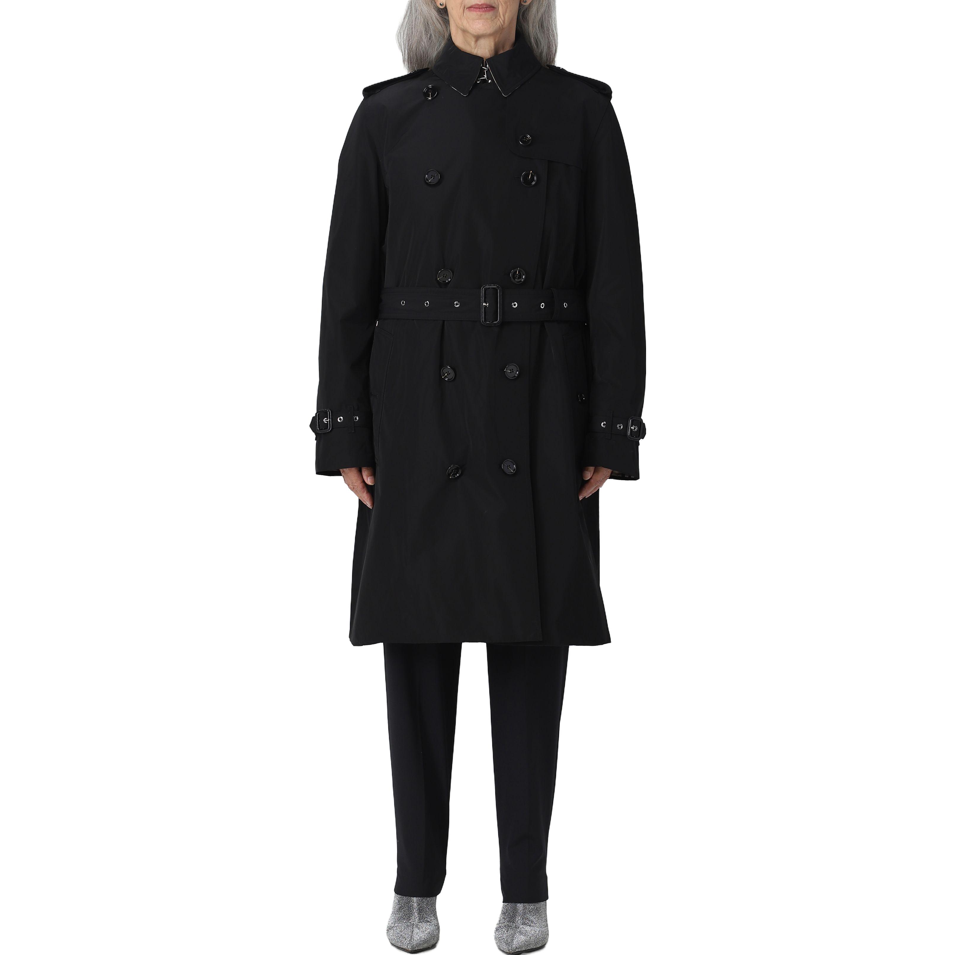 (Women) Burberry  Black Double-Breasted Mid-Length Jacket 80696661 圖 3