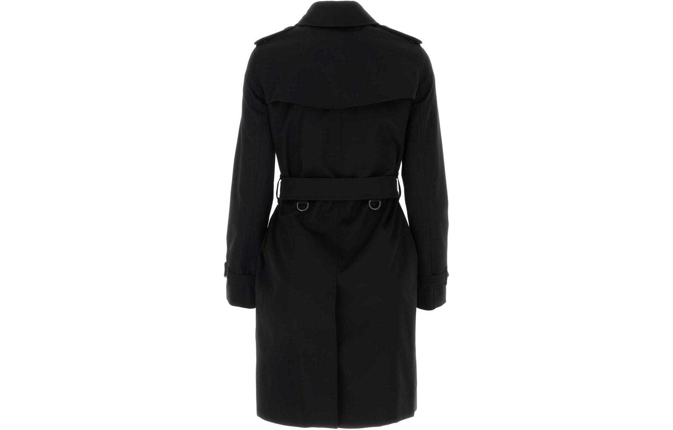 Lookbook (Women) Burberry  Black Double-Breasted Mid-Length Trench Coat. 80794091